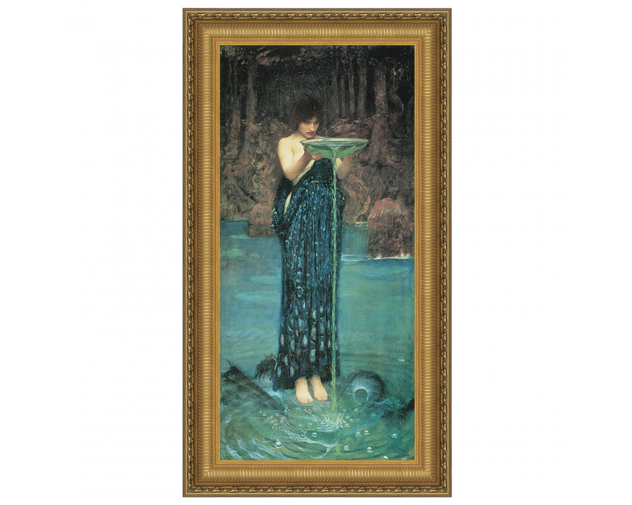 Toscano Circe Invidiosa Framed Canvas Replica Painting - Medium