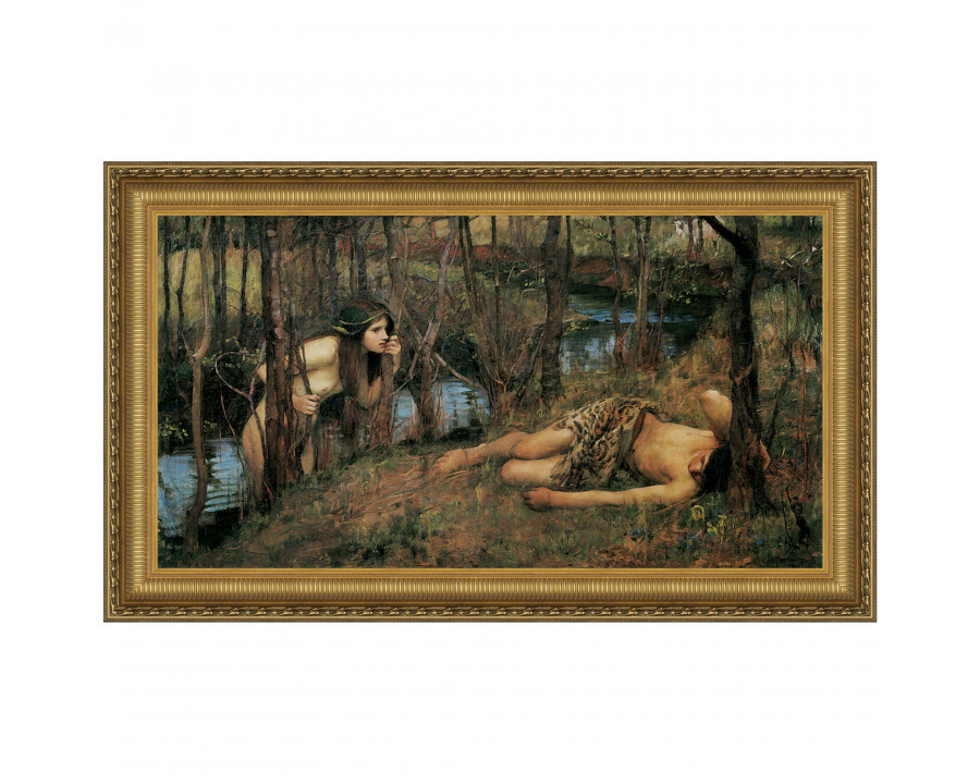 Toscano A Naiad Framed Canvas Replica Painting - Small