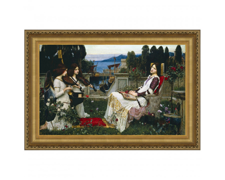 Toscano - Saint Cecilia Framed Canvas Replica Painting