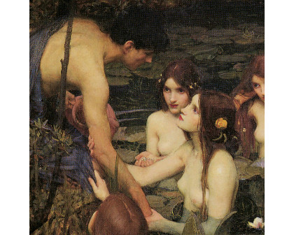 Toscano Hylas and the Water Nymphs Framed Canvas Replica Painting - Medium