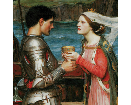 Toscano Tristan and Isolde Sharing the Potion Framed Canvas Replica Painting - Small