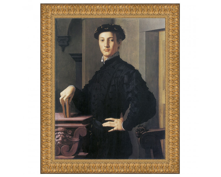 Toscano - Portrait of a Young Man Framed Canvas Replica Painting