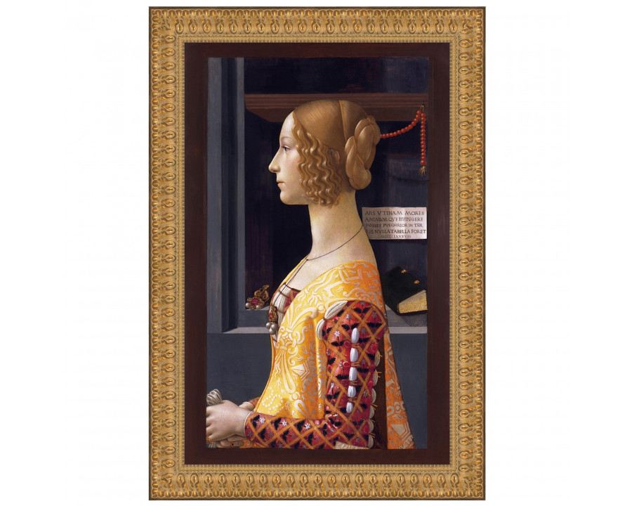 Toscano Portrait of Giovanna Tornabuoni Framed Canvas Replica Painting - Small