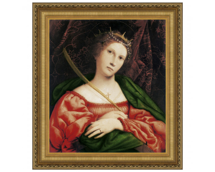 Toscano - Saint Catherine of Alexandria Framed Canvas Replica Painting