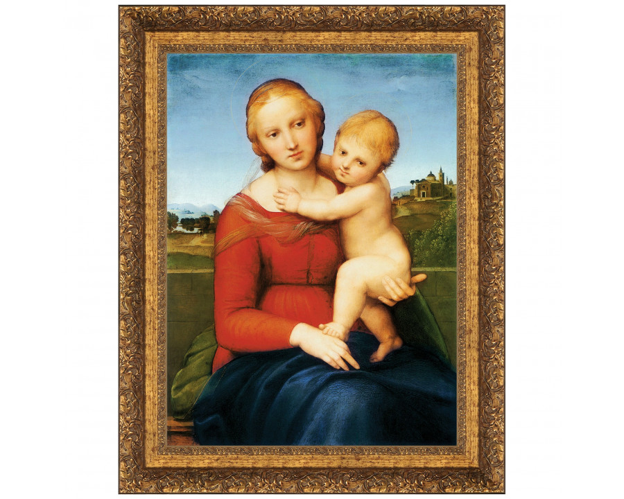 Toscano Madonna and Child (Cowper Madonna) Framed Canvas Replica Painting - Small