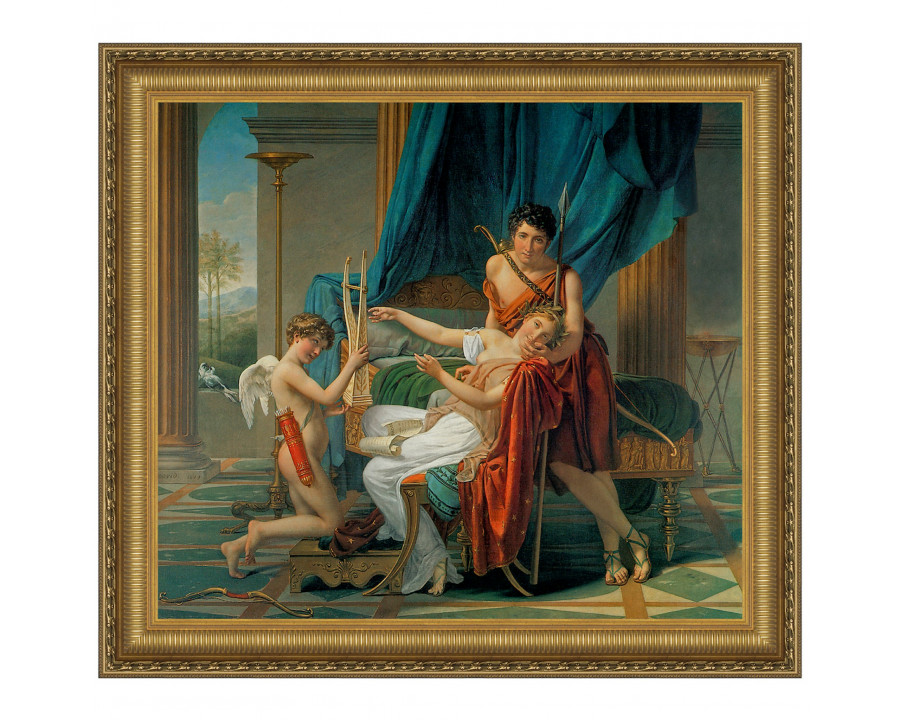 Toscano Sappho and Phaon Framed Canvas Replica Painting - Medium