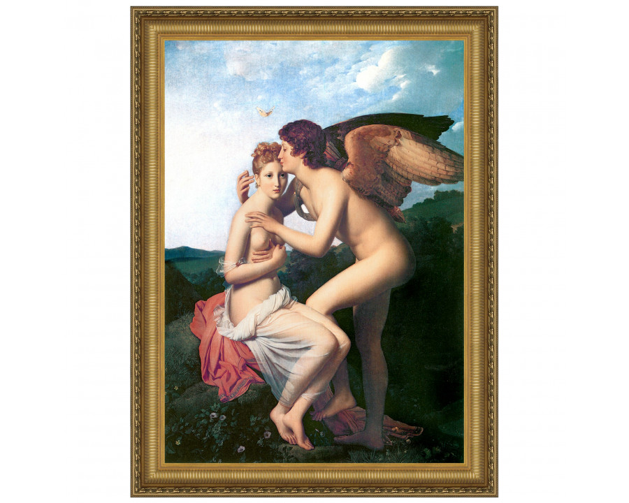 Toscano - Psyche and Cupid Framed Canvas Replica Painting