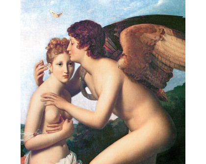 Toscano Psyche and Cupid Framed Canvas Replica Painting - Small