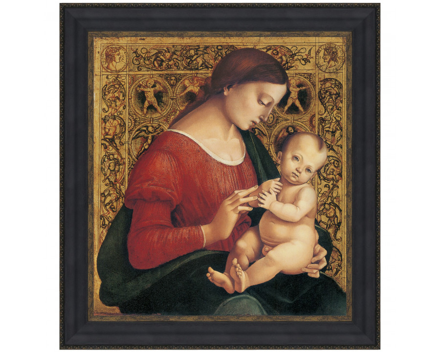 Toscano Madonna and Child Framed Canvas Replica Painting - Small