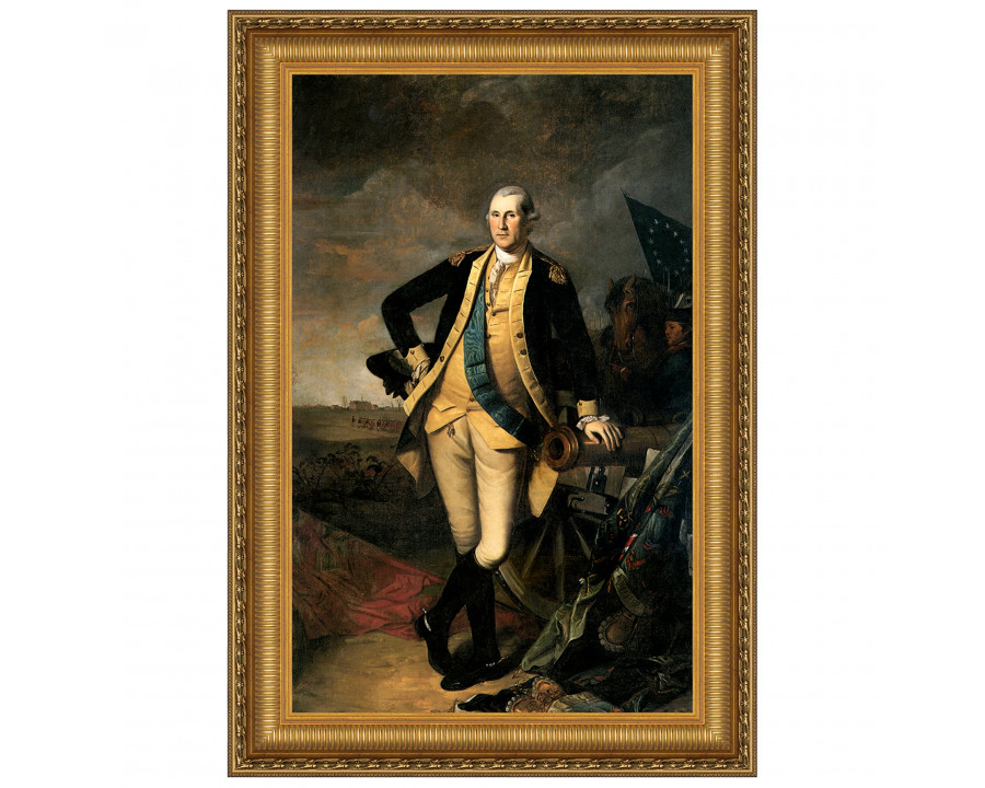 Toscano - George Washington Battle of Princeton Framed Canvas Replica Painting