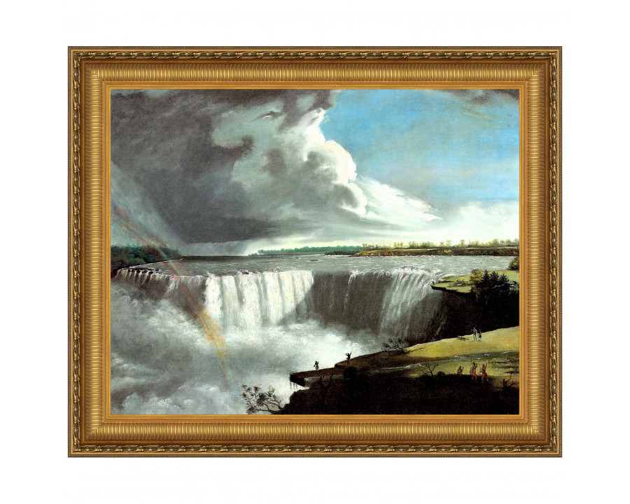 Toscano Western Branch of Niagara Falls Framed Canvas Replica Painting - Small