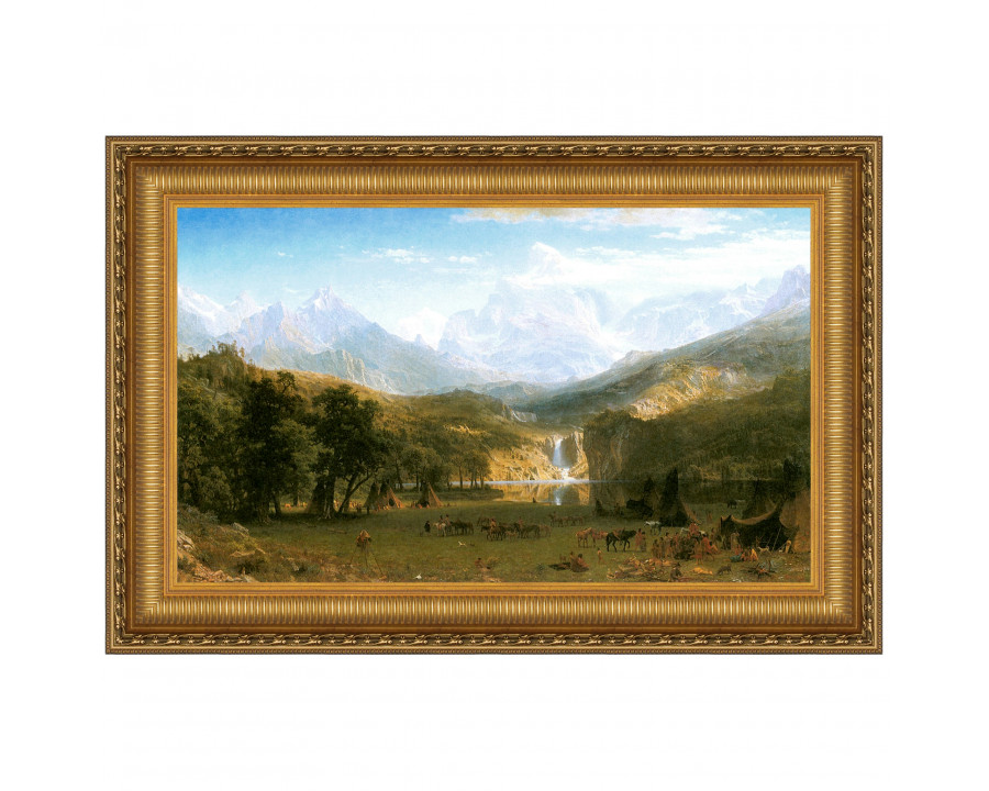 Toscano - Rocky Mountains Lander Peak Framed Canvas Replica Painting