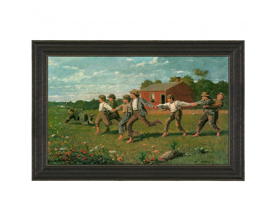 Toscano Snap the Whip Framed Canvas Replica Painting - Small