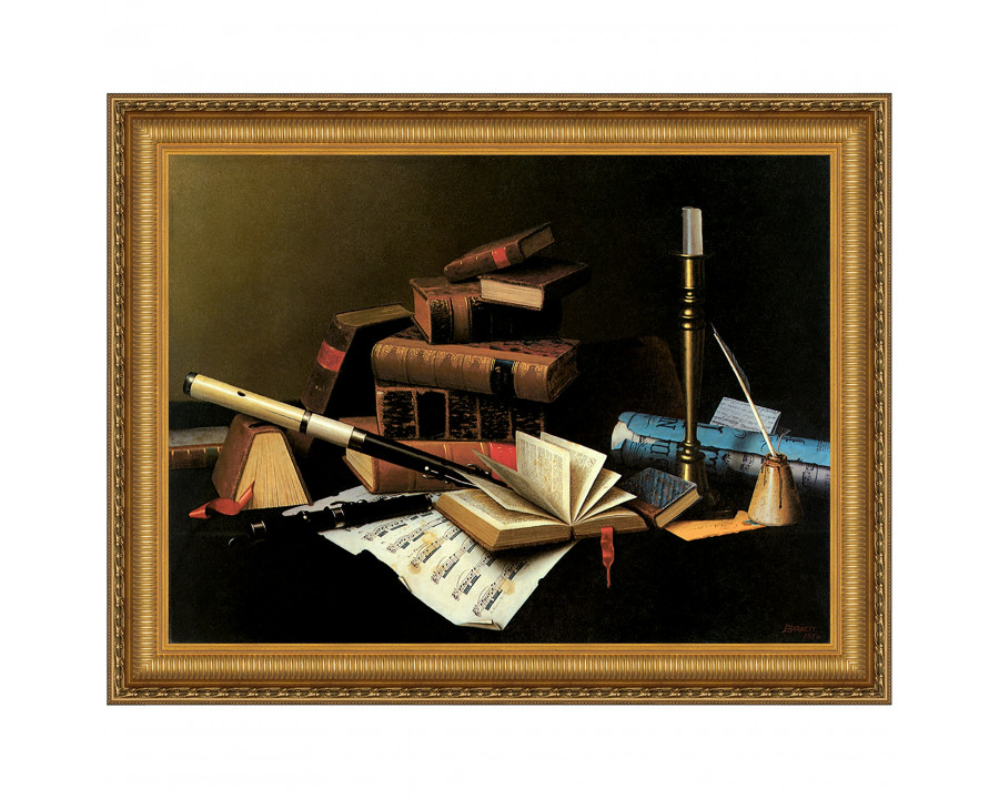 Toscano Music and Literature Framed Canvas Replica Painting - Small