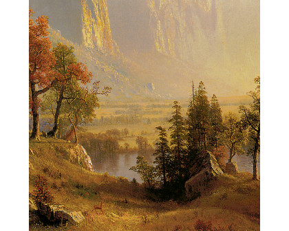 Toscano - Yosemite Valley 1868 Framed Canvas Replica Painting