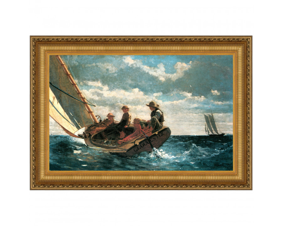 Toscano Breezing Up (A Fair Wind) Framed Canvas Replica Painting - Small