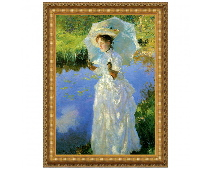 Toscano Morning Walk Framed Canvas Replica Painting - Small