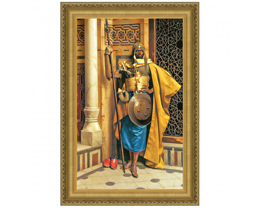 Toscano Palace Guard Framed Canvas Replica Painting - Small