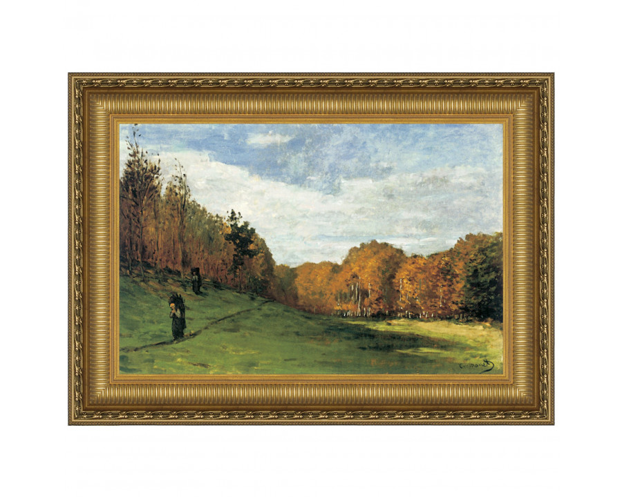 Toscano - Woodgatherers at the Forest Edge Framed Canvas Replica Painting