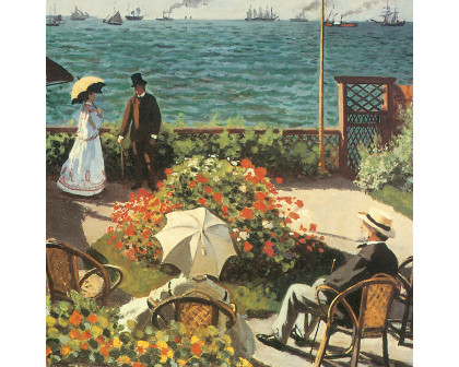 Toscano - Terrace at Sainte-Adresse Framed Canvas Replica Painting