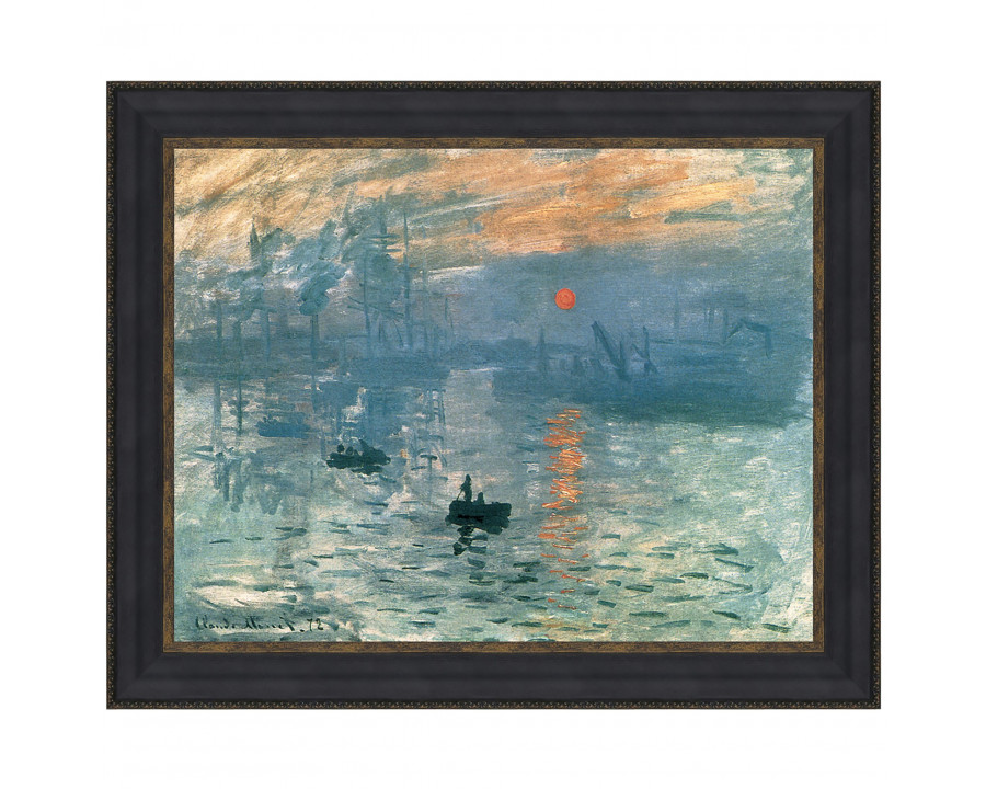 Toscano - Impression Sunrise Framed Canvas Replica Painting