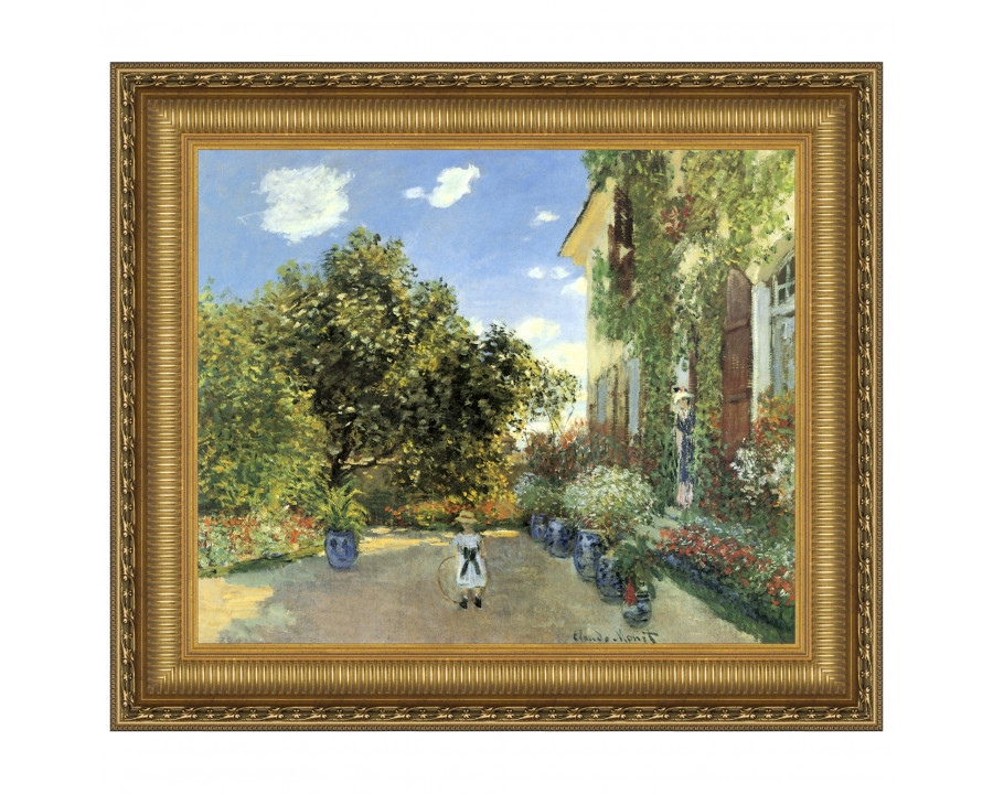 Toscano Artist House at Argenteuil Framed Canvas Replica Painting - Small