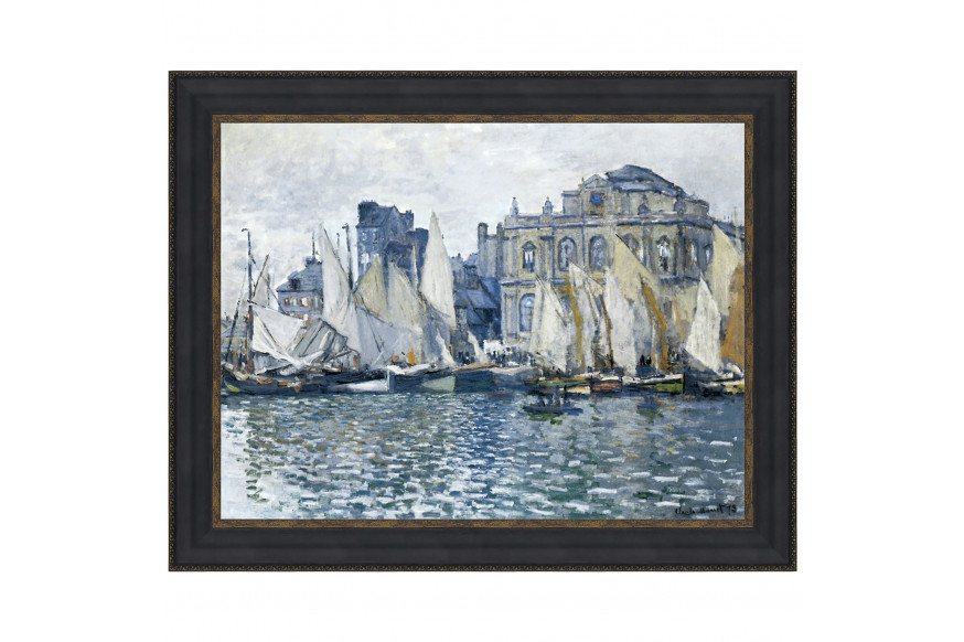 Toscano™ Museum at Le Havre Framed Canvas Replica Painting - Small