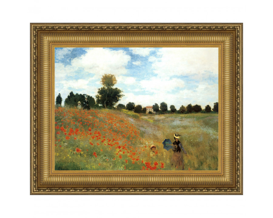 Toscano - Poppy Field Framed Canvas Replica Painting