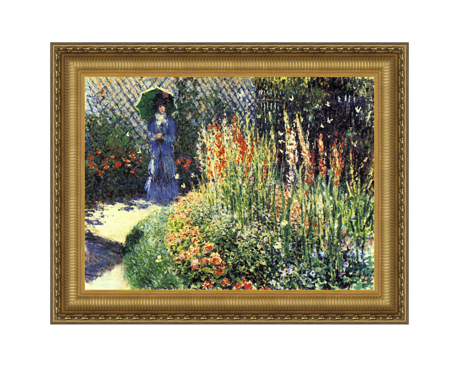 Toscano - Gladioli Framed Canvas Replica Painting