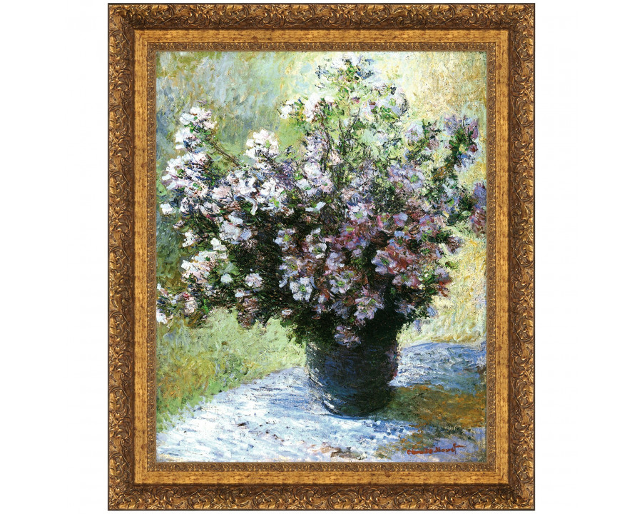 Toscano Vase of Flowers 1880 Framed Canvas Replica Painting - Small