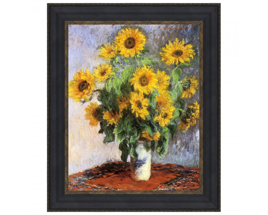 Toscano Bouquet of Sunflowers Framed Canvas Replica Painting - Small