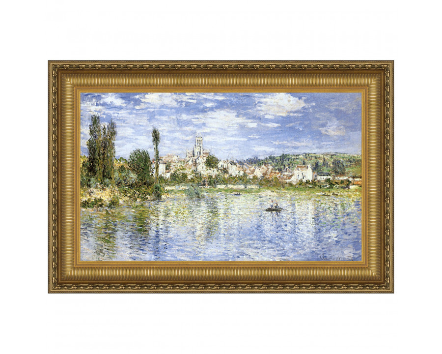 Toscano Vetheuil in Summer Framed Canvas Replica Painting - Small