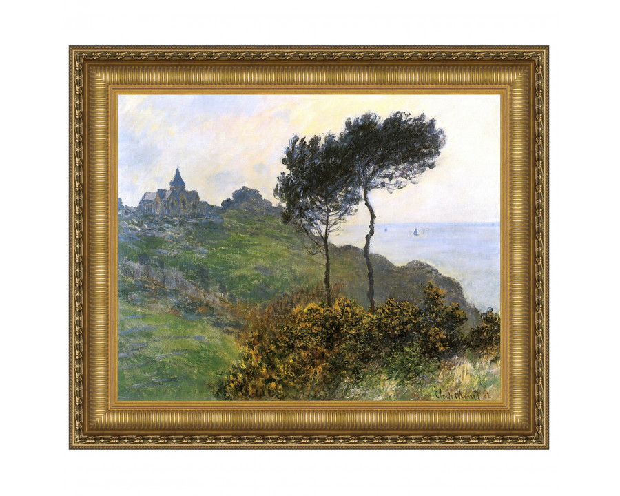 Toscano Church at Varengaville Framed Canvas Replica Painting - Small