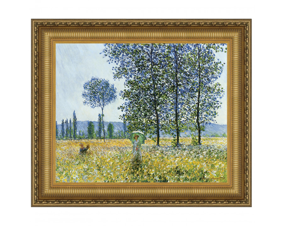 Toscano - Sunlight Effect under the Poplars Framed Canvas Replica Painting