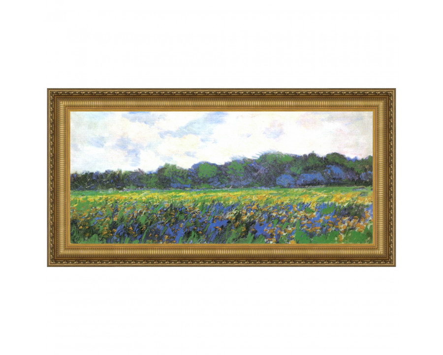 Toscano - Field of Yellow Irises at Giverny Framed Canvas Replica Painting