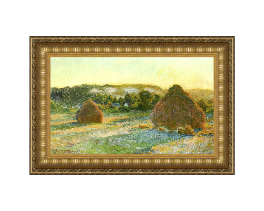 Toscano - Wheatstacks (End of Summer) Framed Canvas Replica Painting