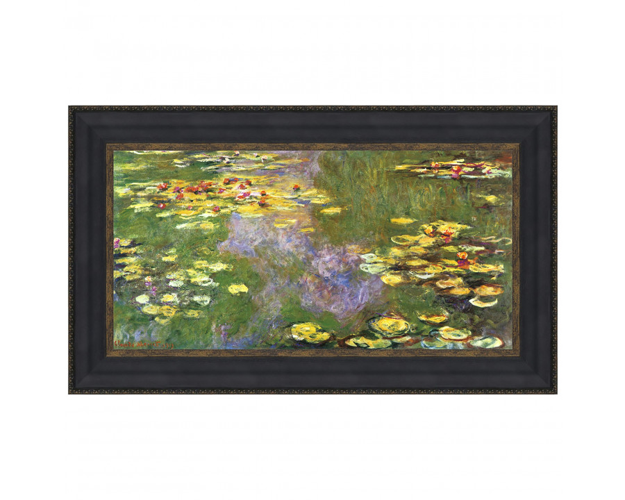 Toscano Water lilies 1919 Framed Canvas Replica Painting - Small