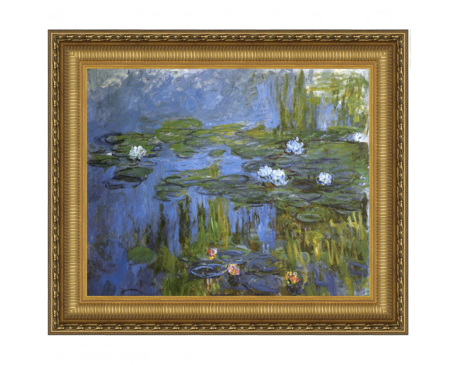 Toscano Water lilies 1915 Framed Canvas Replica Painting - Small