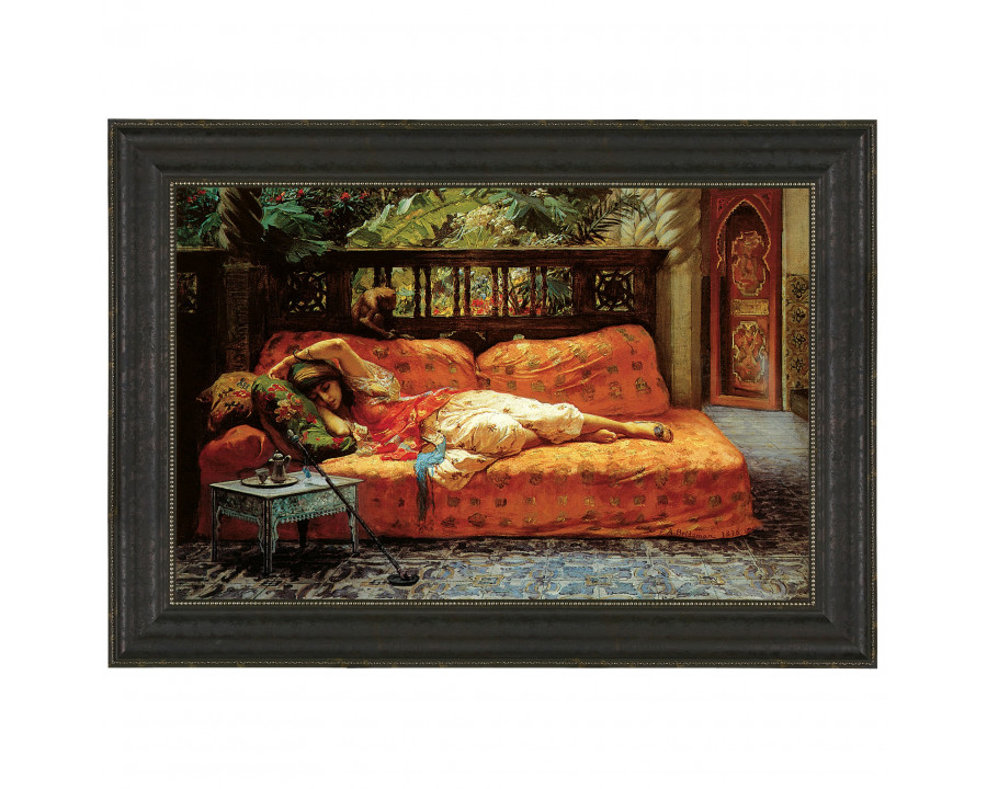 Toscano Siesta (Afternoon in Dreams) Framed Canvas Replica Painting - Small