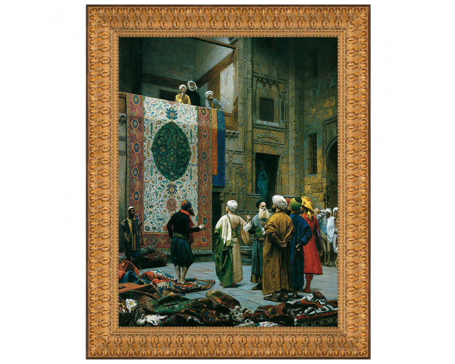 Toscano Carpet Merchant Framed Canvas Replica Painting - Grande