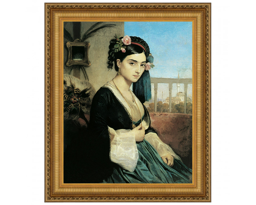 Toscano Woman of the Orient Framed Canvas Replica Painting - Small