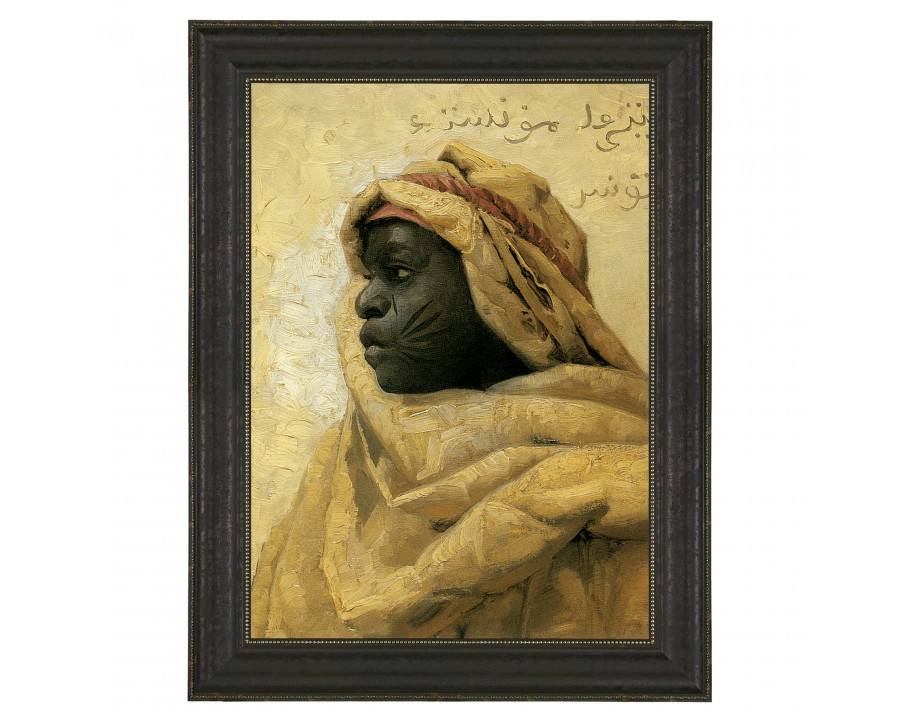 Toscano Portrait of a Nubian Framed Canvas Replica Painting - Small