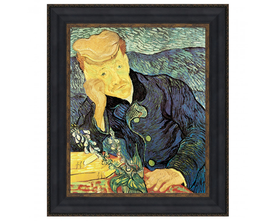 Toscano Portrait of Doctor Gachet Framed Canvas Replica Painting - Small