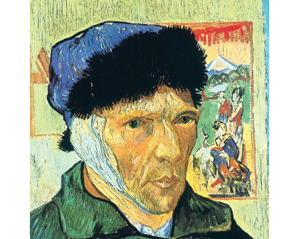 Toscano Self Portrait with Bandaged Ear Framed Canvas Replica Painting - Small