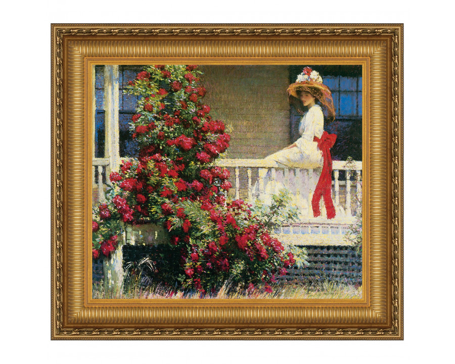 Toscano The Crimson Rambler Framed Canvas Replica Painting - Small