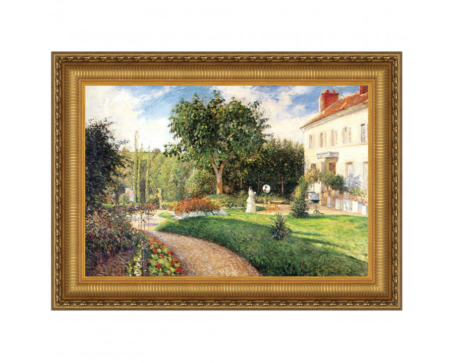 Toscano - Garden of Les Mathurins at Pontoise Framed Canvas Replica Painting