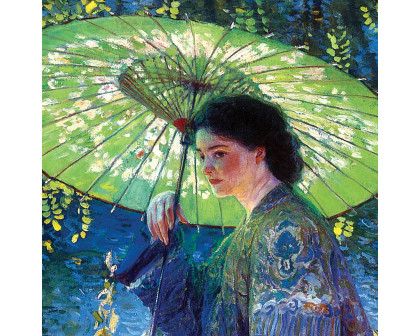 Toscano The Green Parasol Framed Canvas Replica Painting - Small