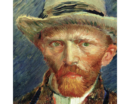 Toscano Self Portrait Vincent van Gogh Framed Canvas Replica Painting - Small