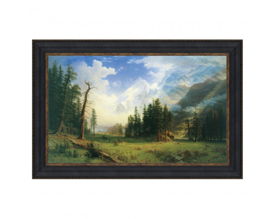 Toscano Mountain Landscape Framed Canvas Replica Painting - Small