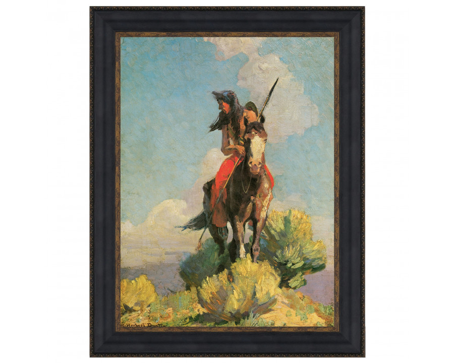 Toscano Crow Outlier Framed Canvas Replica Painting - Small